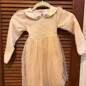 Elegant Cream Kids Formal Dress